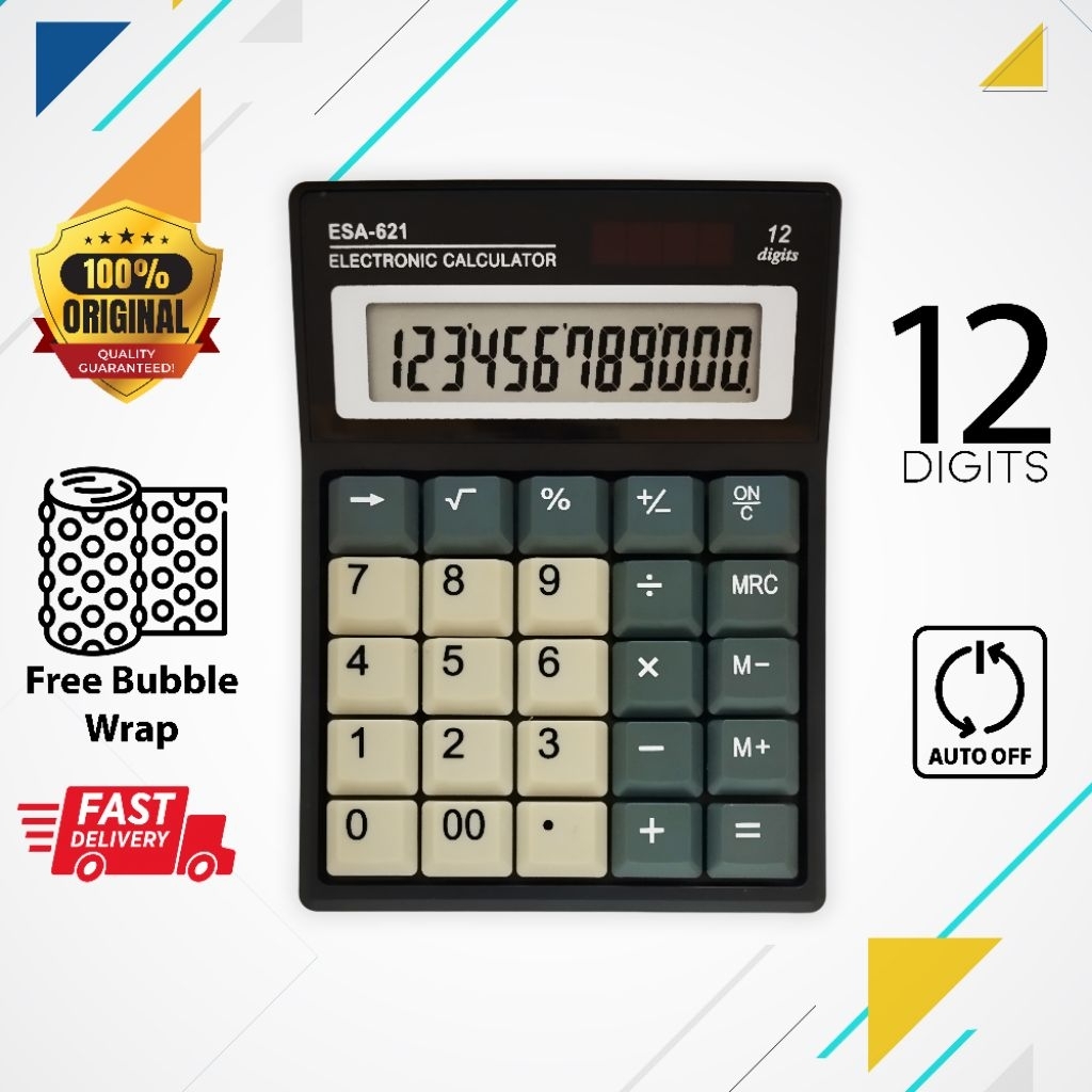 

Calculator Esa 621 Kalkulator Digital 12 Digits
