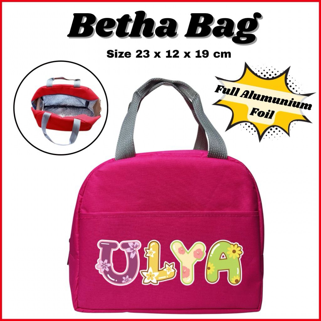 Tas Bekal Thermal Free Custom Nama Tas Betha 2
