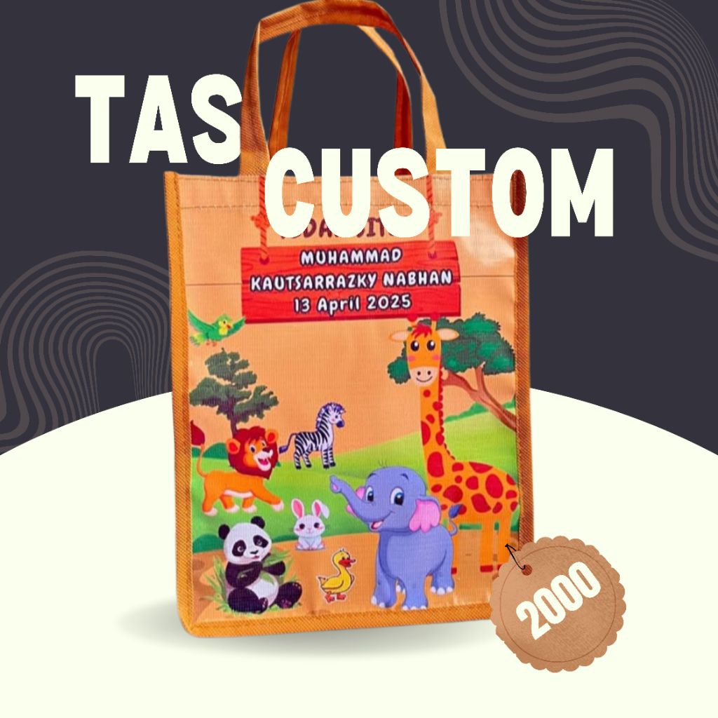 

Tas Ulang Tahun Anak/Souvenir Ulang Tahun/Tas Spundbond Custom/Tas Ulang Tahun Custom
