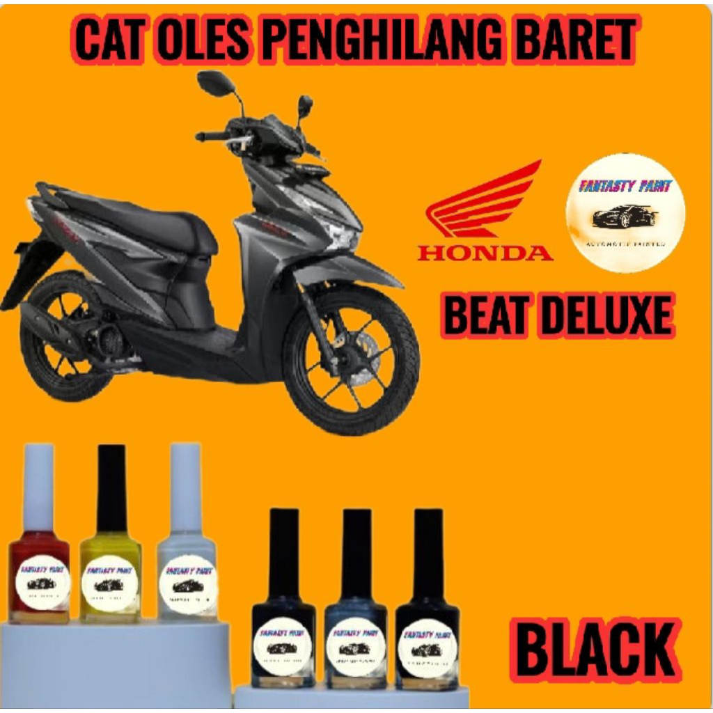 CAT OLES PENGHILANG BARET MOTOR HONDA BEAT DELUXE NEW HITAM/BLACK TERMURAH BISA COD