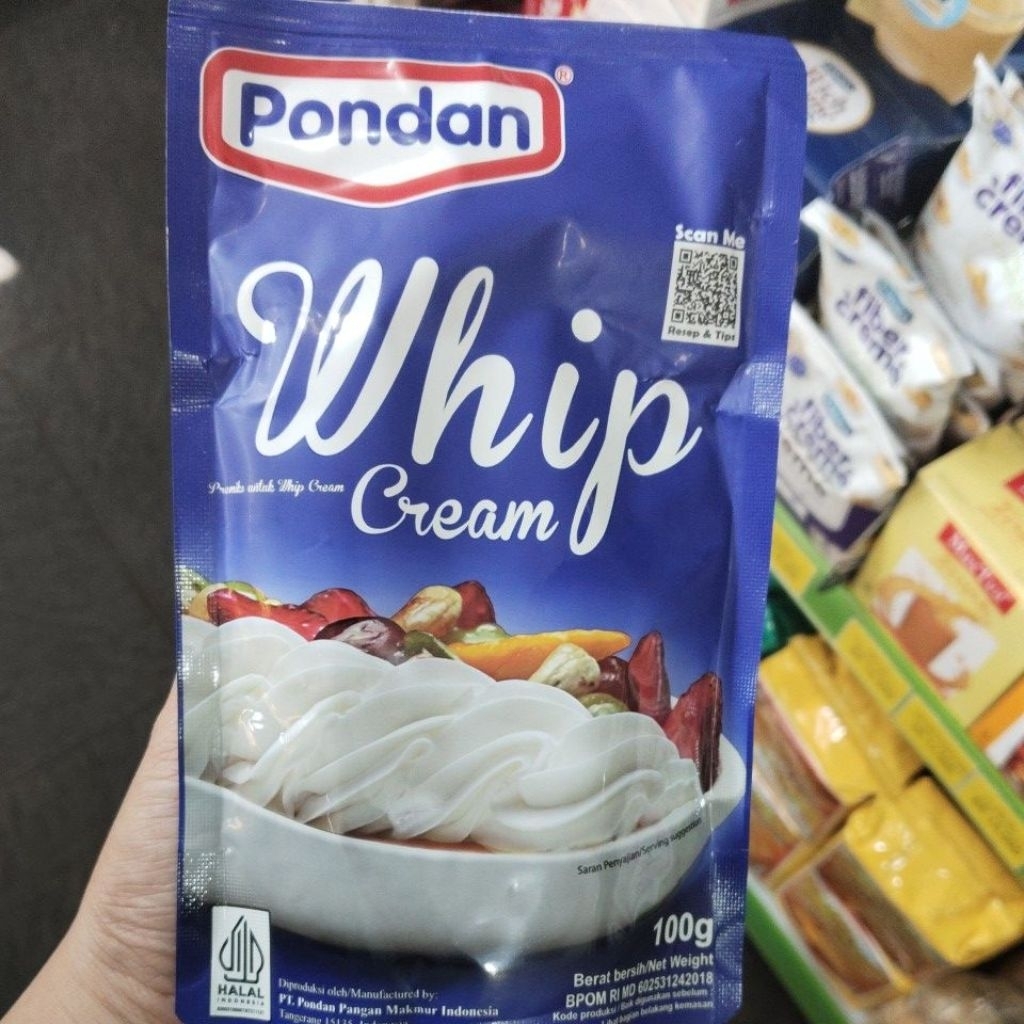 

PONDAN Whip cream kemasan 100gr