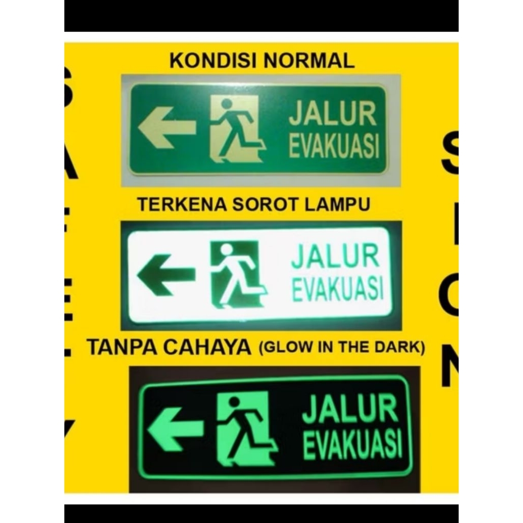 

Sticker Sign glow in the dark