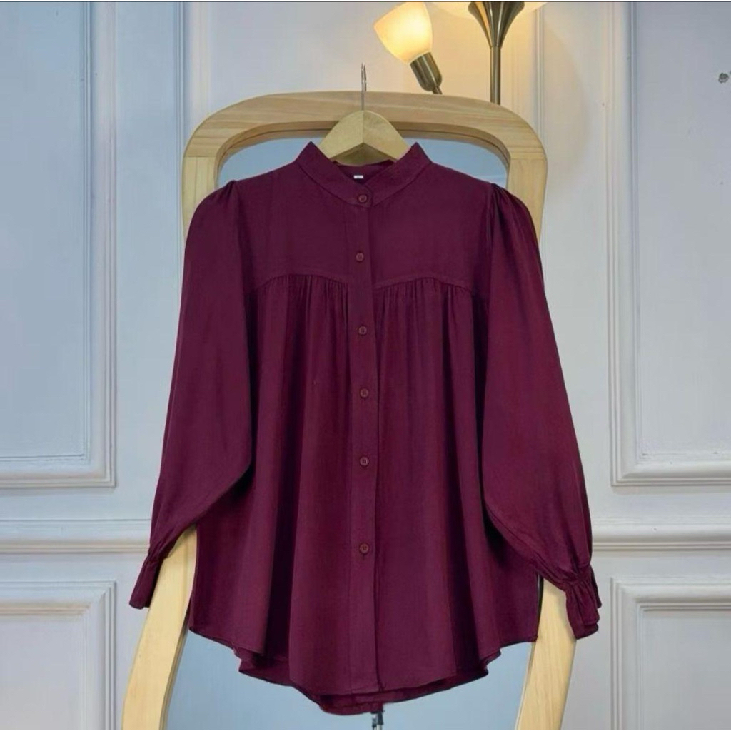 ALYSSA BLOUSE KEMEJA WANITA RAYON TWILL MODEL TERBARU