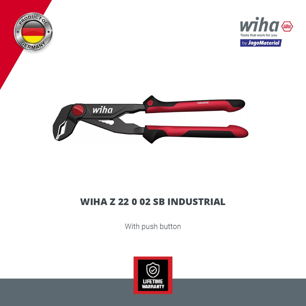 Wiha Water Pump Pliers Z 22 0 02 SB Industrial - Tang Pipa