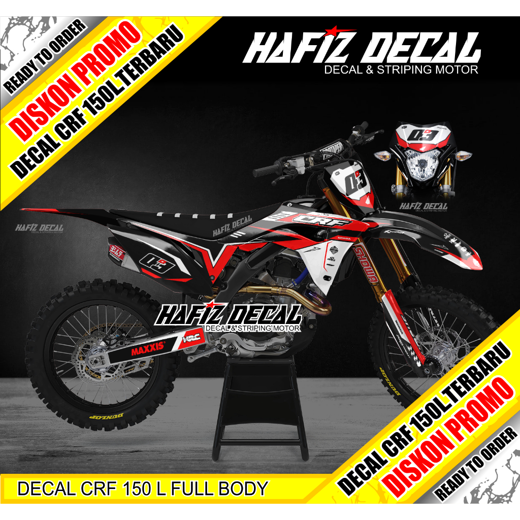 DECAL CRF 150 L FULL BODY, DECAL CRF, STIKER CRF, STICKER CRF 150L FULL BODY, CRF 150 L