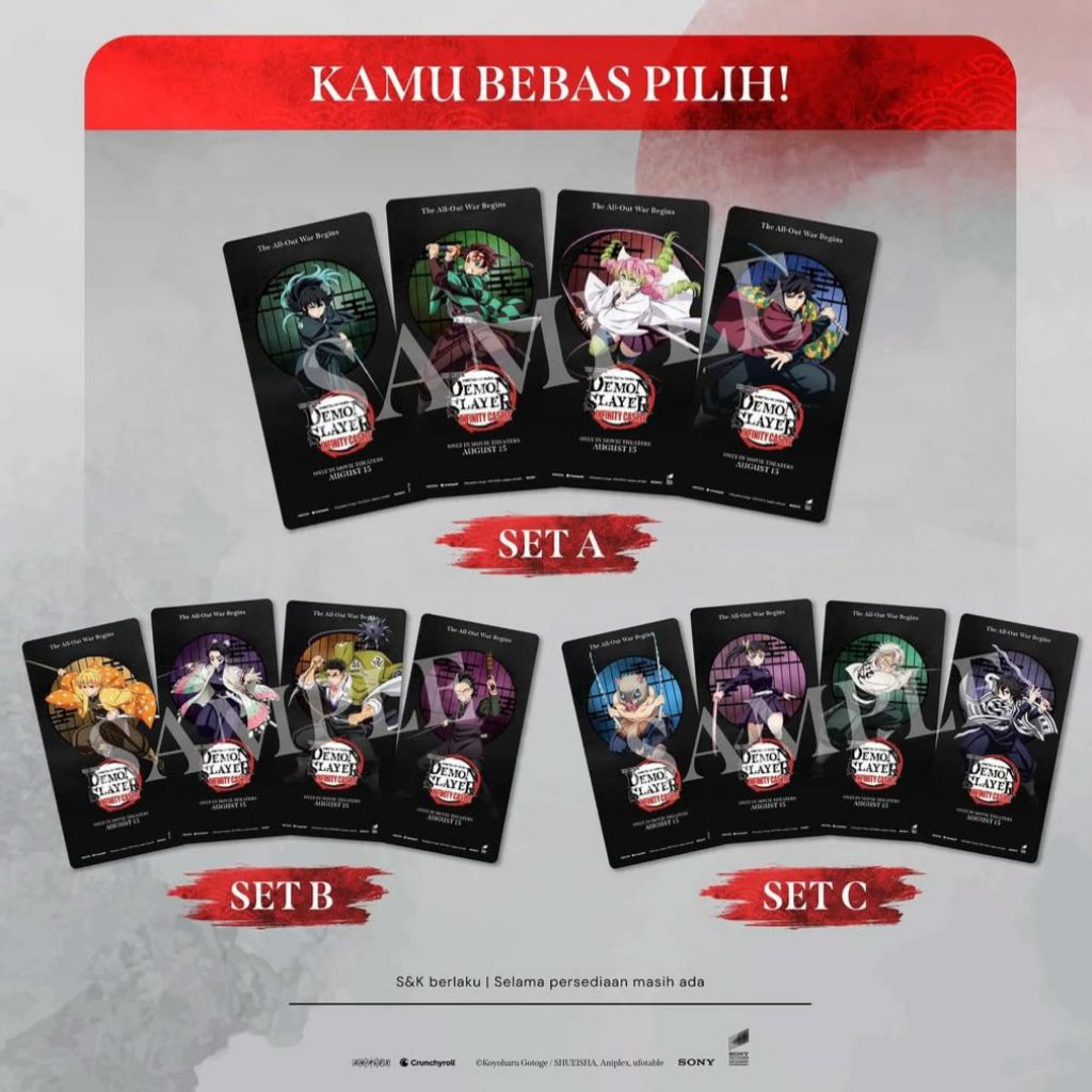 DEMON SLAYER X CINEPOLIS CGV KIMETSU NO YAIBA COLLECTIBLE CARD TRADING POSTCARD LIMITED EDITION CUP 