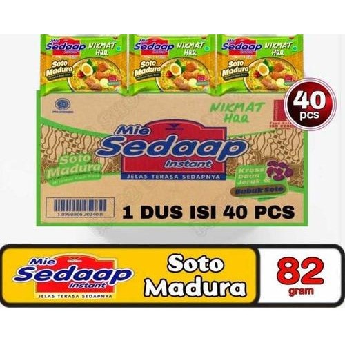 

SEDAAP MIE INSTAN KUAH SOTO MADURA 1 DUS 40 PCS