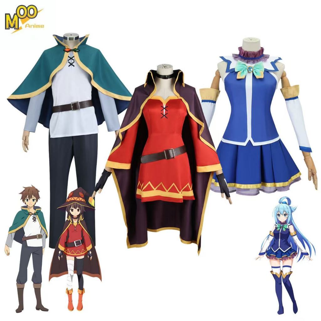 KonoSuba: God’s Blessing on This Wonderful World cosplay costume Satou Kazuma and Megumin and Aqua c