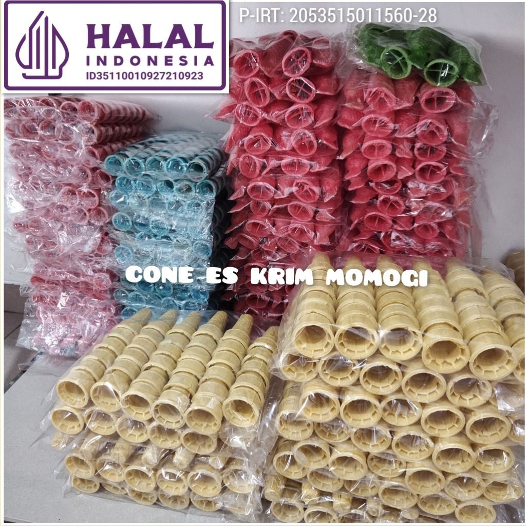 

cone es krim momogi kualitas bagus dan aman di konsumsi