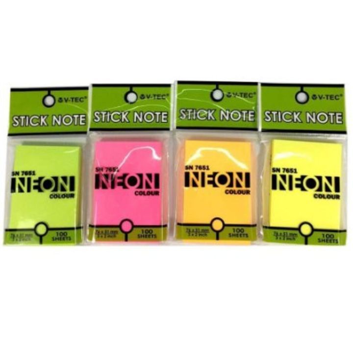 

JUAL STICKY NOTE V-TEC SN7651 1CLR
