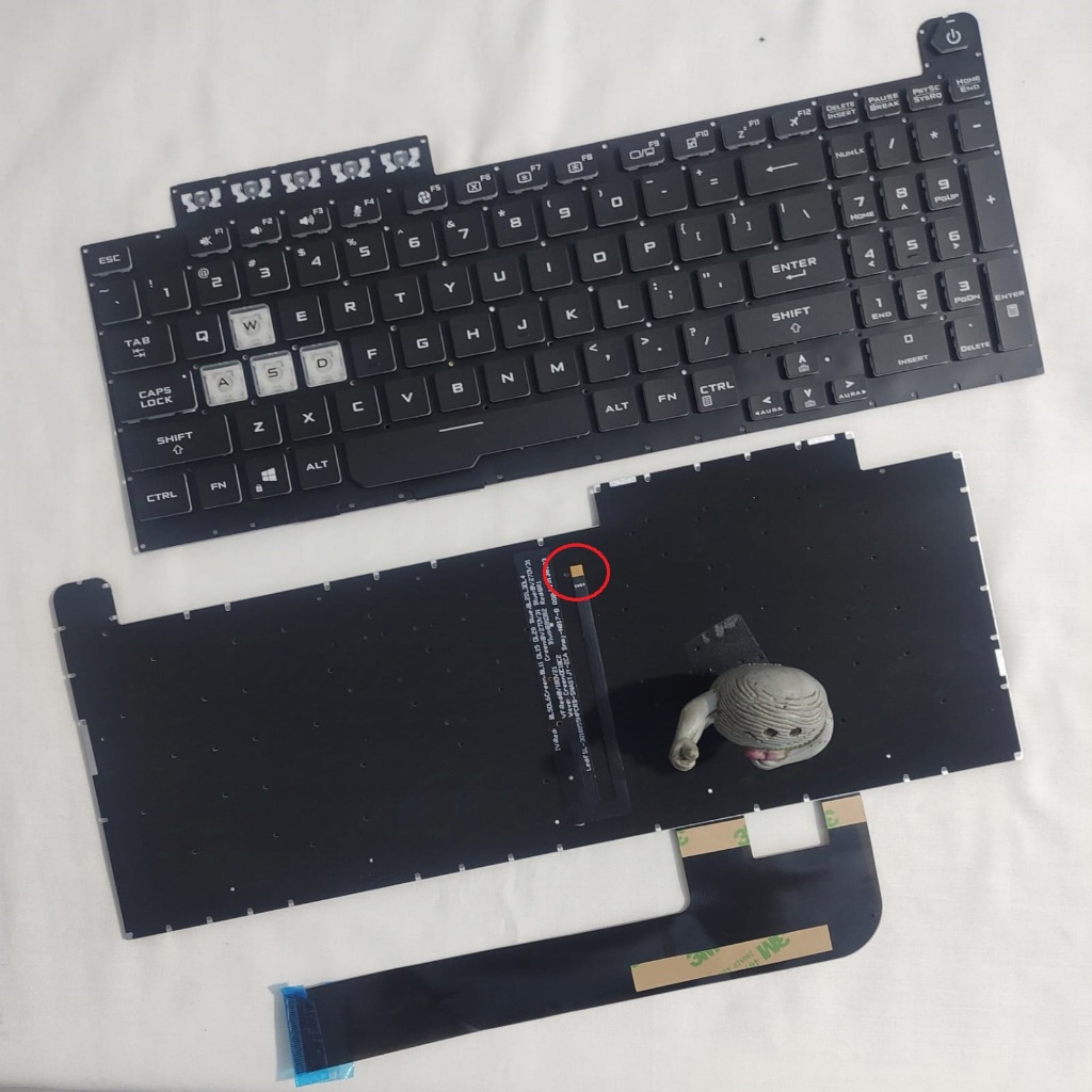 KEYBOARD ASUS RGB 8 pin TUF A15 FA506 FA506IH FA506II FA506IU FA506IV FA506Q FA506QM FX506