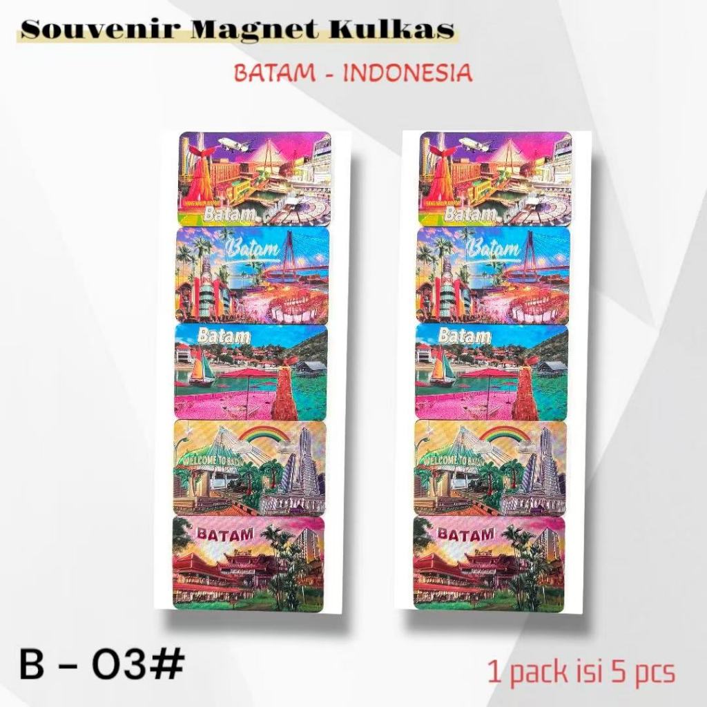 Souvenir Magnet Batam / Magnet Kulkas / Oleh-oleh Batam indonesia