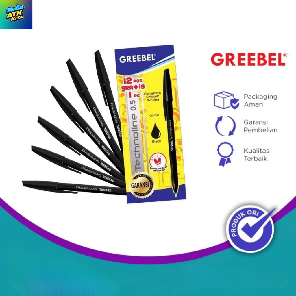 

GREEBEL PULPEN TECHNOLINE 0.5 BLACK (12 PCS/SET)