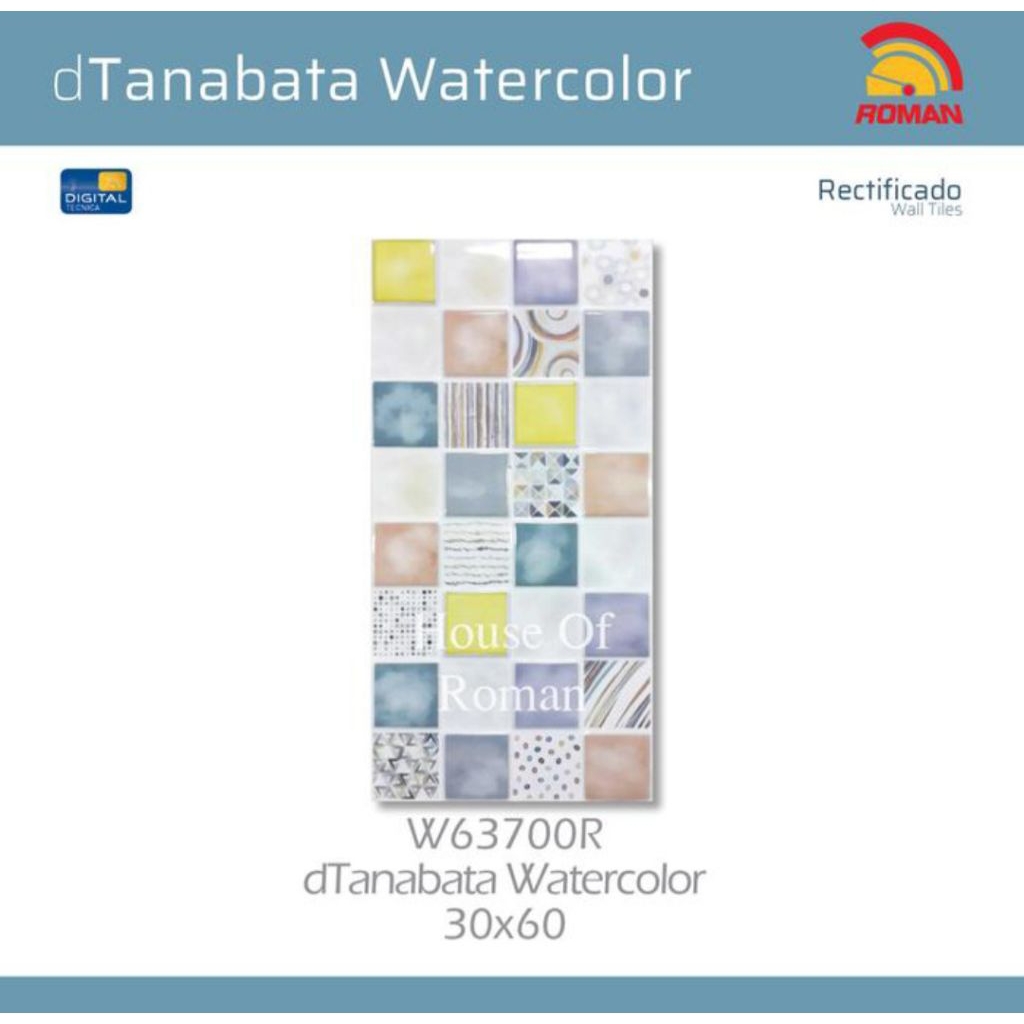 Roman Keramik W63700R dTanabata Watercolor 30x60 Kw1