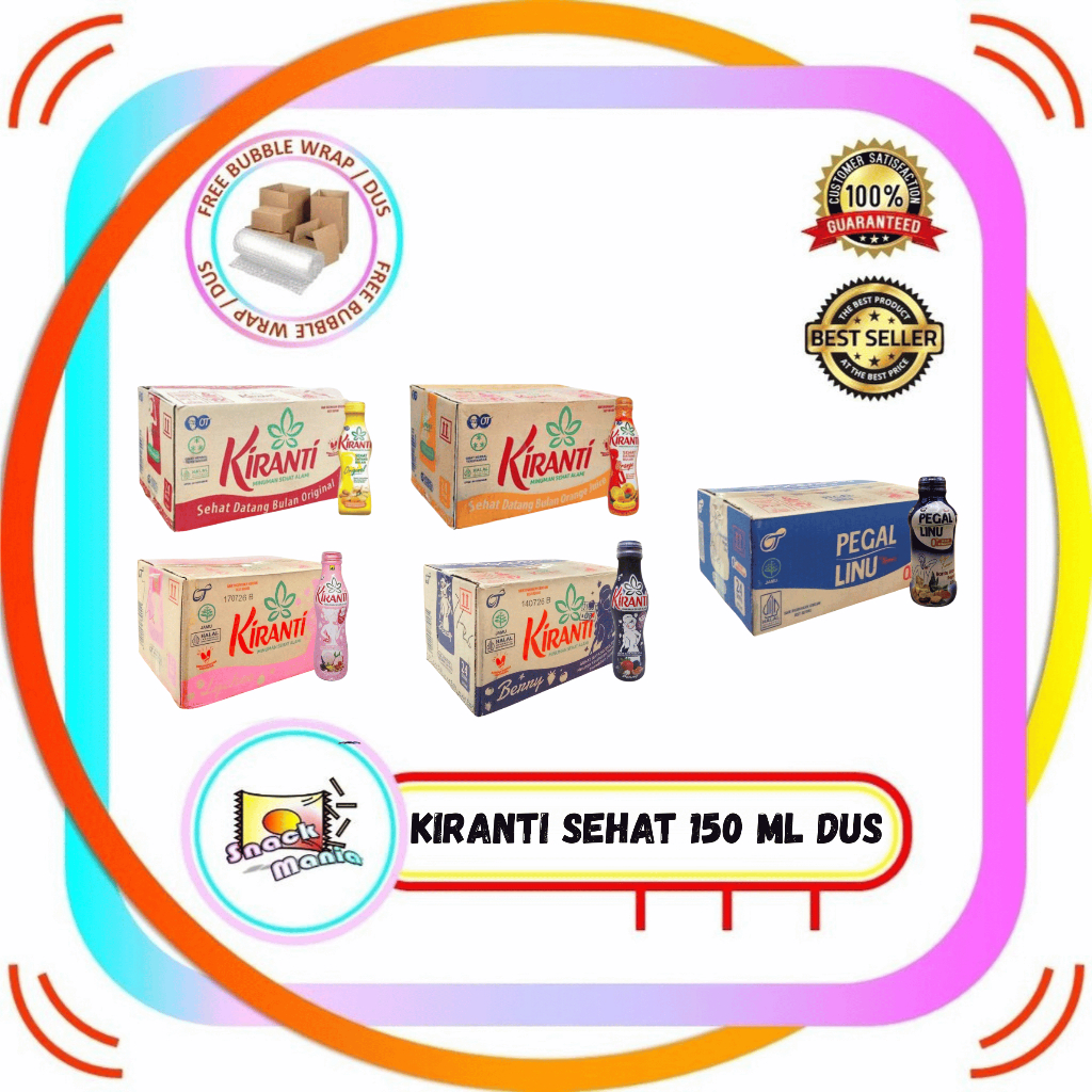 

Kiranti Sehat Wanita Datang Bulan Original | Orange Juice | Pegal Linu 150 ml x 24 pcs BOX