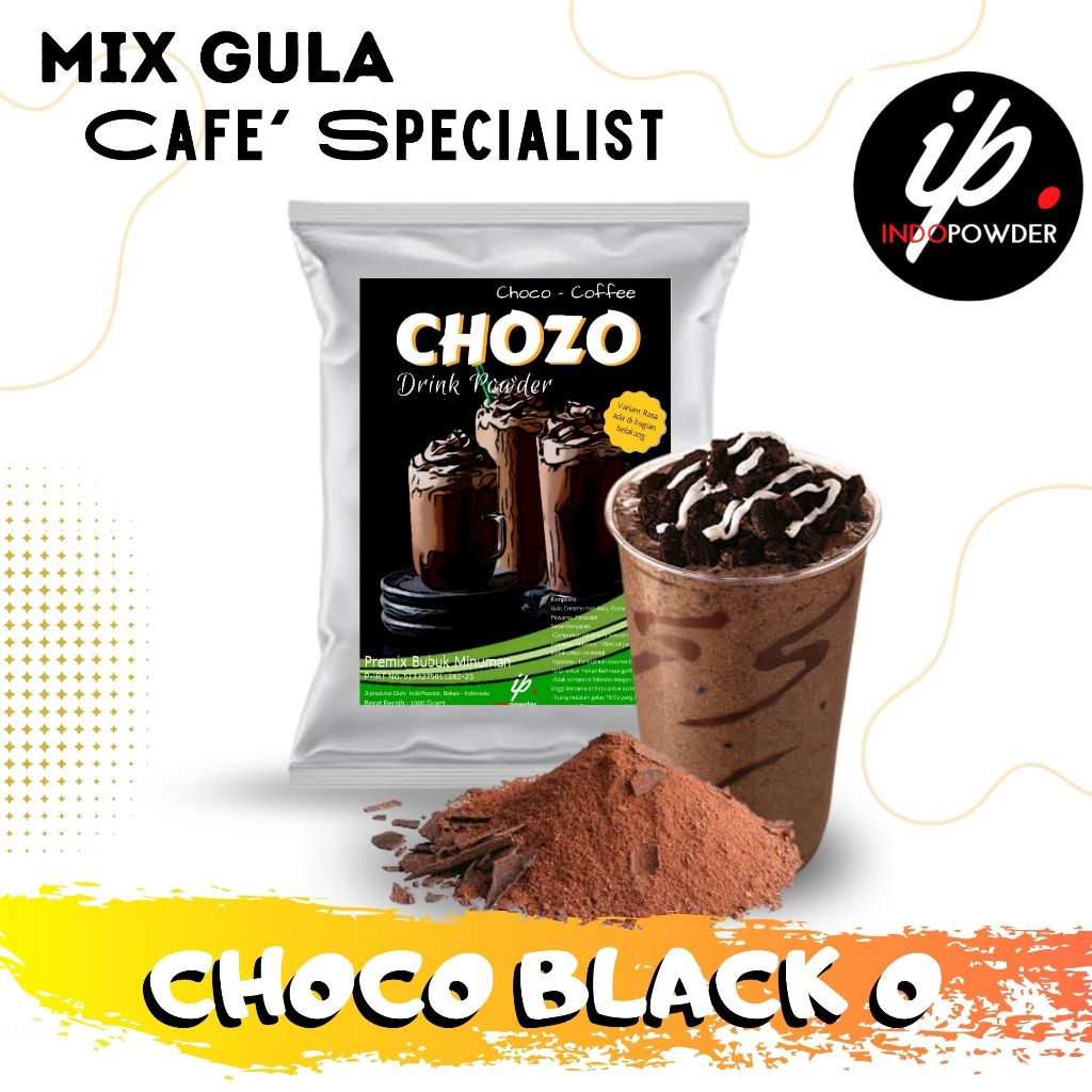 

Indopowder - Bubuk COKLAT / CHOCO BLACK O 1Kg Untuk Cafe, Waralaba, Resto dan Usaha Minuman Kekinian