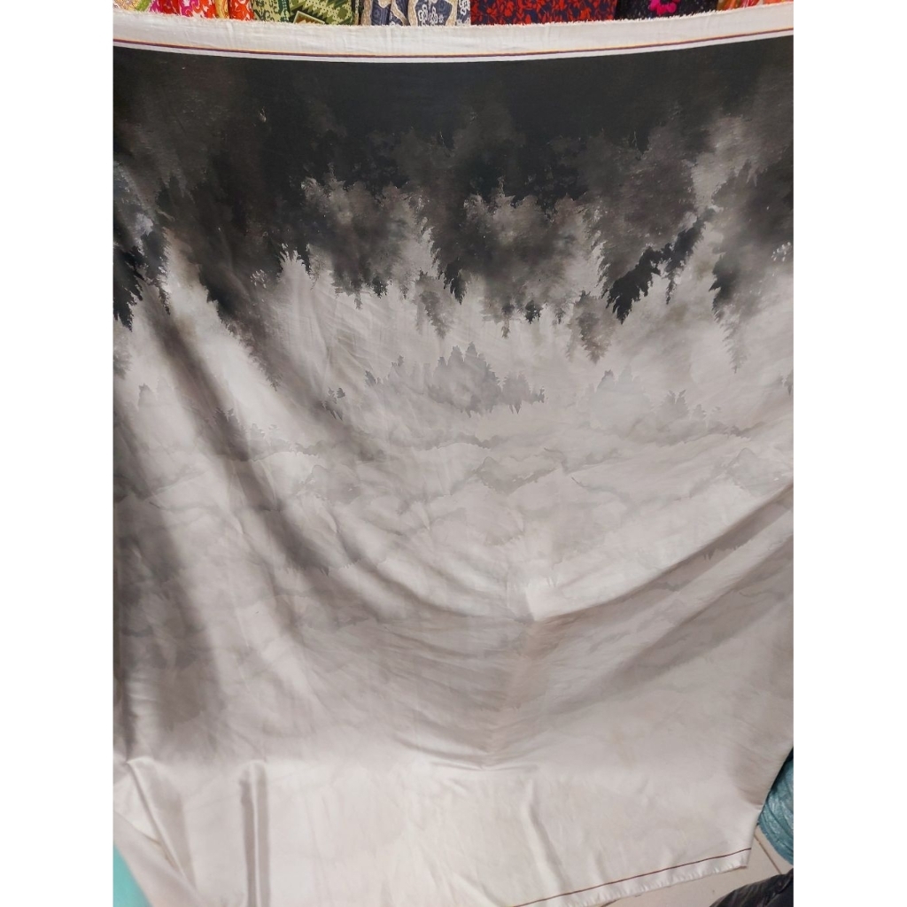 kain silk motif  - kain silk premium  - kain silk motif abstrak  ( abu ) tn