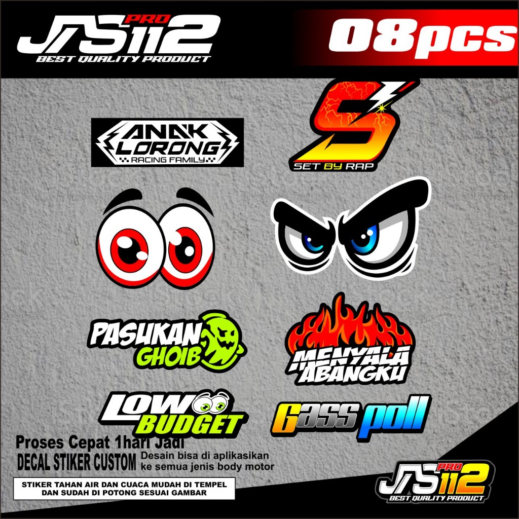

Stiker Paket 06 pcs Stiker Tempel Anti Air