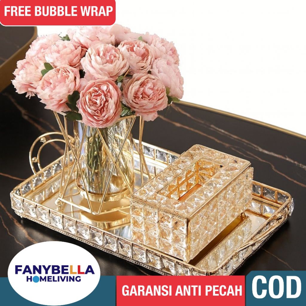 Vas Kaca Aesthetic Vas Gold Vas Bunga Kaca Hidroponik Kreatif Palsu Rangkaian Bunga Kering Cahaya Or