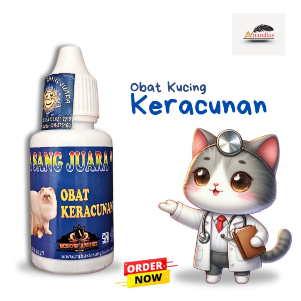Obat Keracunan Obat Tetes Ampuh Menetralisir Racun Dalam Tubuh Anabul Kucing 30 ml