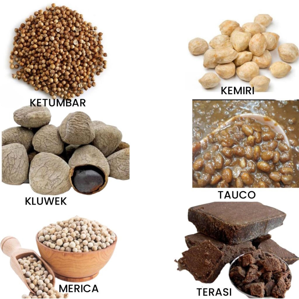 

KETUMBAR MERICA KEMIRI TERASI TAUCO KELUWEK 50GR