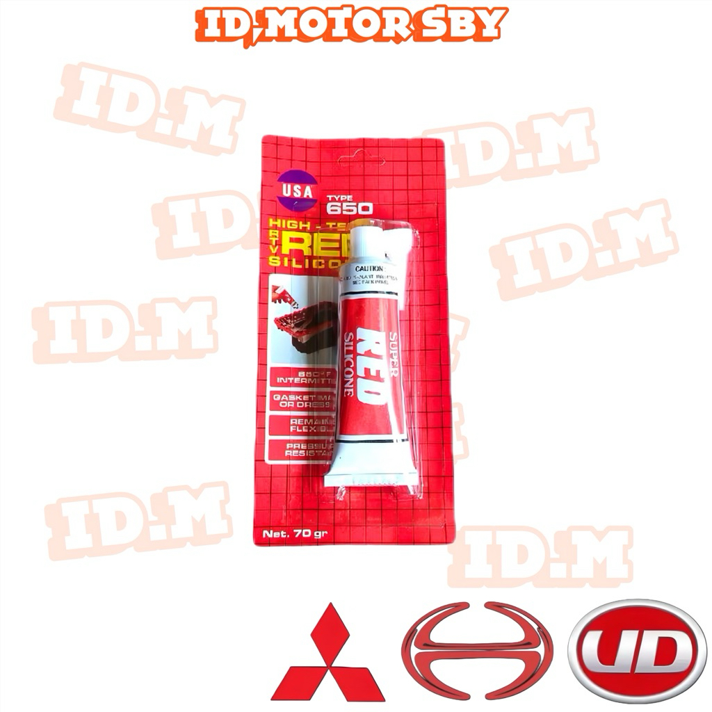 Lem Silicon Red Lem Gasket Red Silicon Super Red Silicon USA 70gr 70 Gram