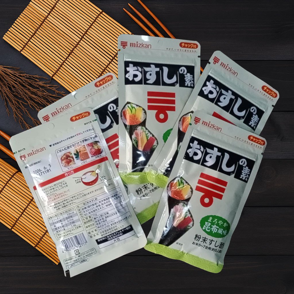 

Mizkan O-sushi no moto – Bumbu Sushi Bubuk Jepang 75g (Untuk 5-7 Cup Nasi / 8 Porsi)
