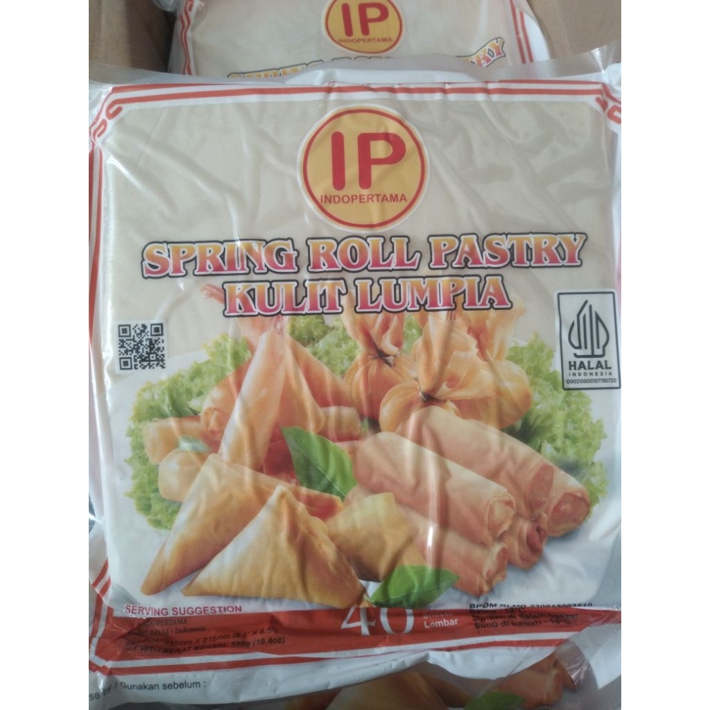 

IP Kulit Lumpia Kotak 215mm × 215mm ( 8,5" × 8,5" ) isi 40 Lembar / Spring Roll Pastry / Kulit Lumpia / Kulit Martabak