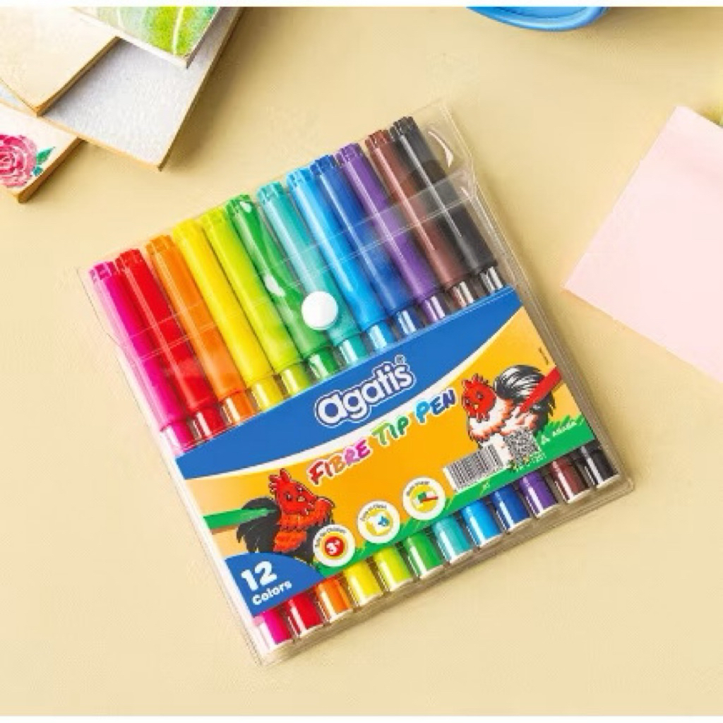 

Agatis Eco Fiber Tip pen spidol set isi 12