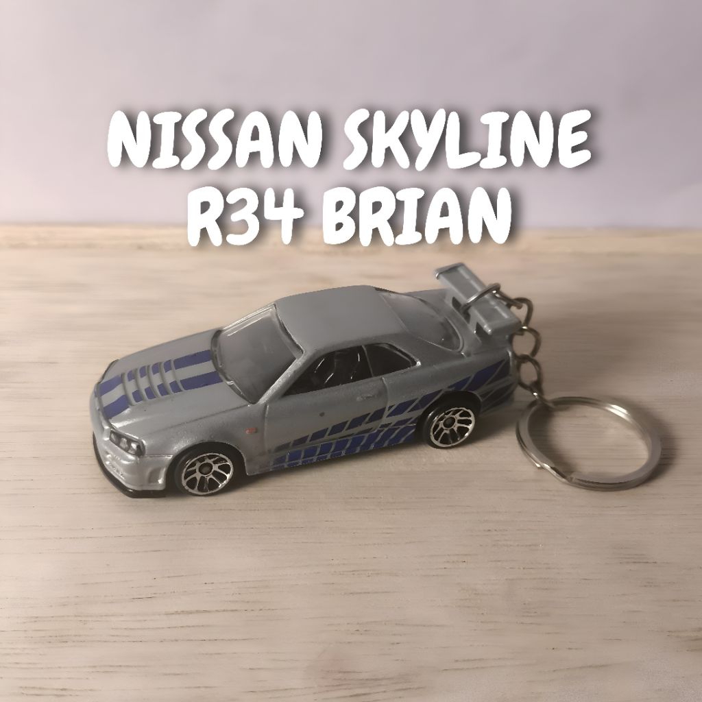 Gantungan Kunci Hotwheels Nissan Skyline R34 Brian