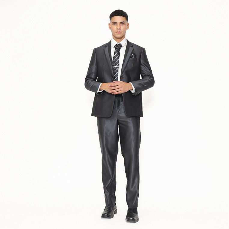 SEWA YUNG Jas Pria Semi Wool Glossy Jas Pengantin Formal Slimfit JAQUARD