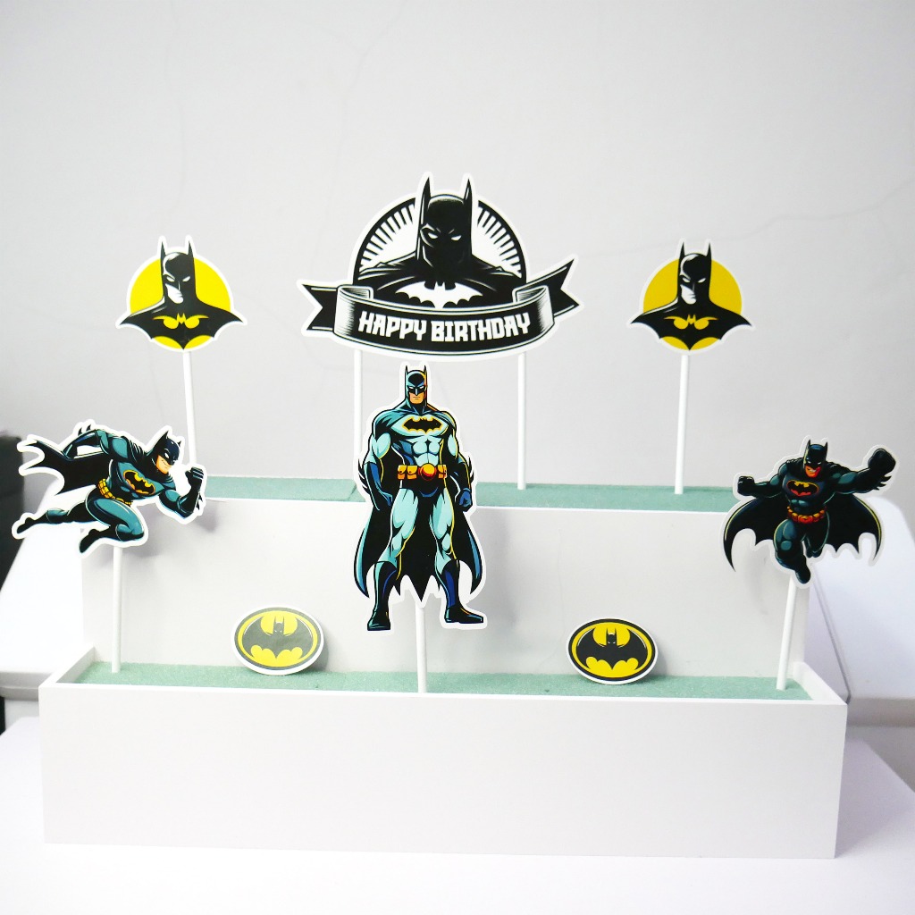 Topper Ulang Tahun Batman/Cake topper karakter/Topper kue/Hiasan Kue/Dekorasi kue