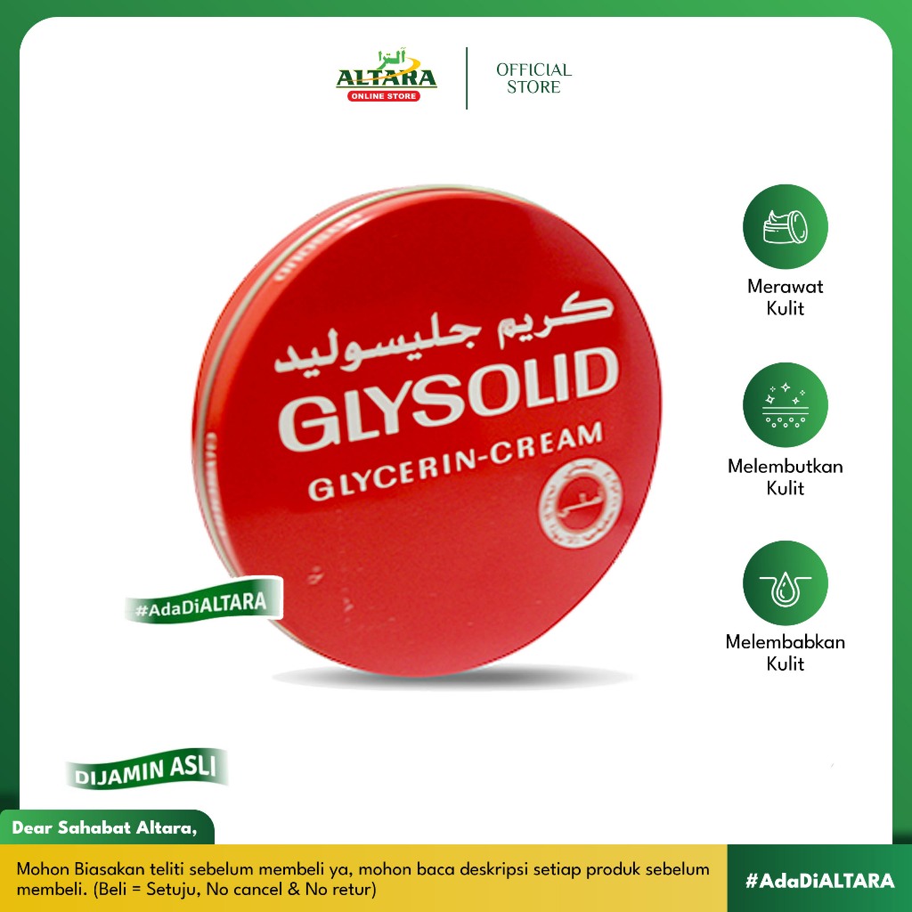 Glysolid Gliserin Cream 125ml - Krim Pelembab Kulit Kering