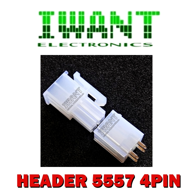 CONNECTOR 5557 2X2 4PIN HEADER MOLEX 4PIN 4.2MM KABEL TO PCB KONEKTOR MOLEX 4PIN KONEKTOR 5557 4PIN