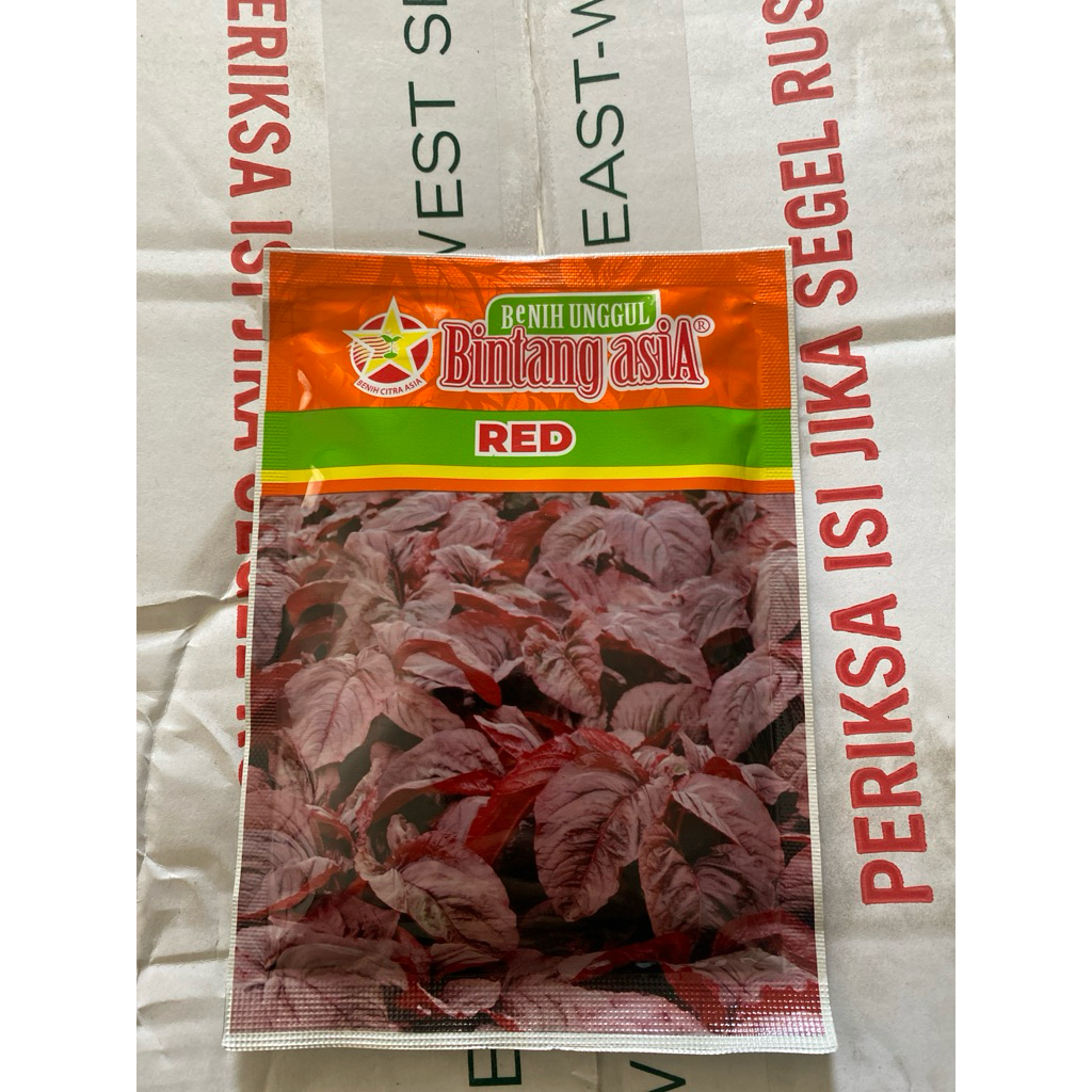 Benih Bayam Red Bayam Merah 100gram Bintang Asia