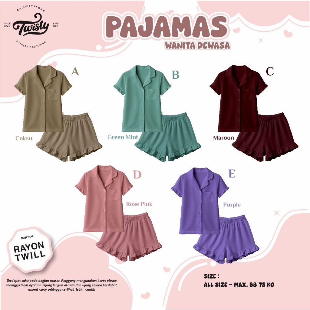 setelan rayon/setelan rayon wanita/setelan rayon jumbo/baju tidur wanita