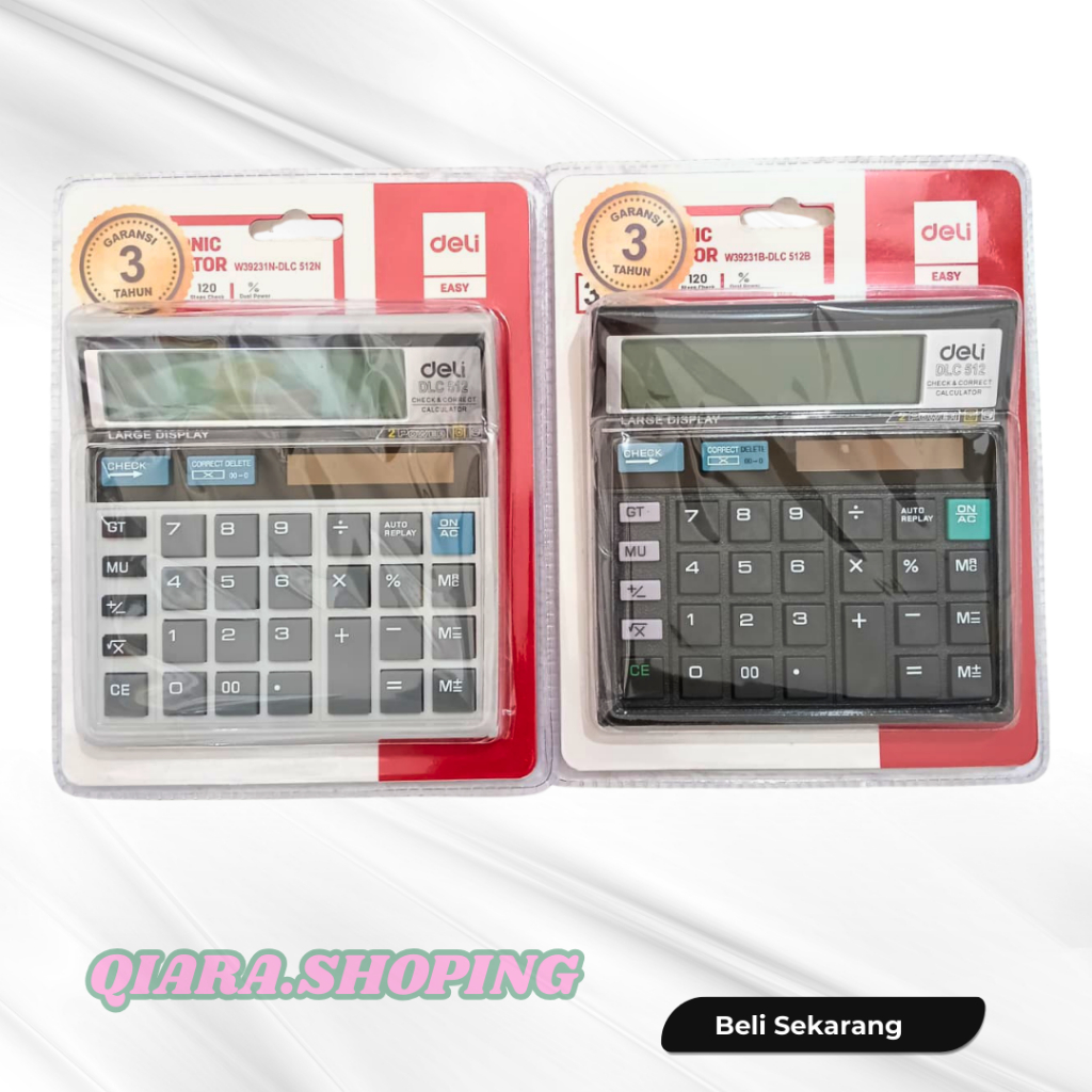 

Kalkulator Deli 39231 12 Digit – Calculator Desktop Murah dan Awet