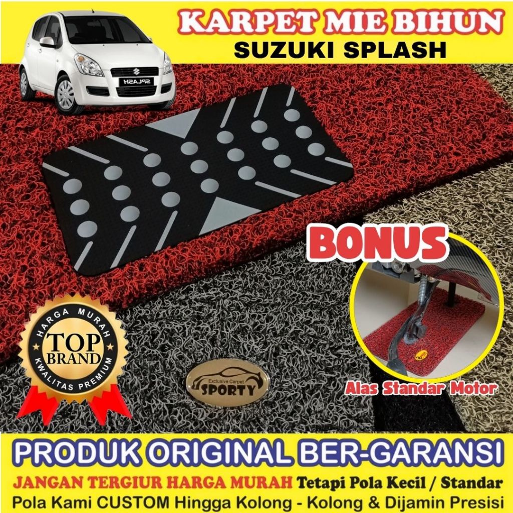 Karpet Mobil Mie Premium Suzuki SPLASH Custom Fit Presisi