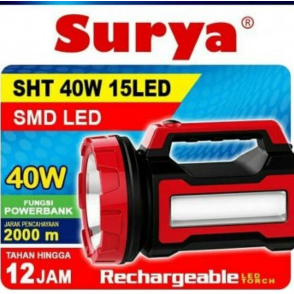 GM senter Surya SHT 40w 15led super terang