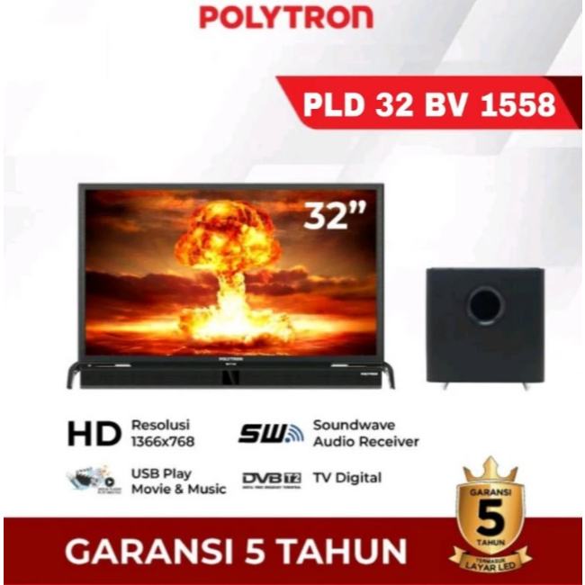 POLYTRON LED TV 32" SOUNDBAR PLD 32BV1558