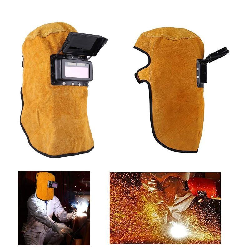 Kap Las Welding Topeng Topi Welder Co Kap Topi Las Kulit Pelindung