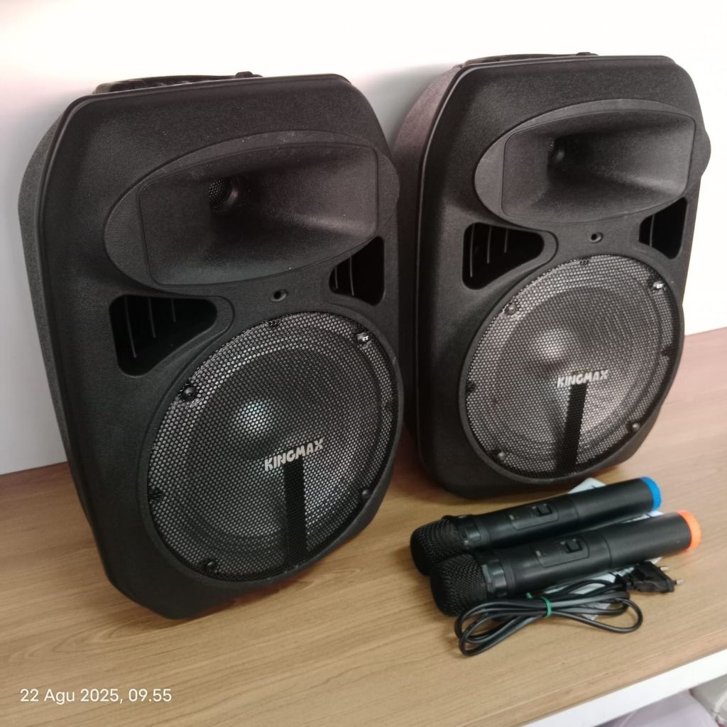 KingMax PA-2000 Speaker Stereo Mini Boogie Box (Free Mic) 8in