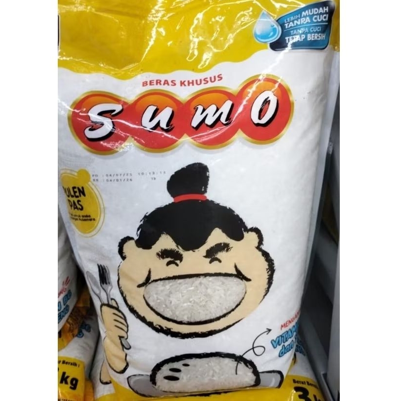 

Beras Sumo Kuning Putih kemasan 3Kg