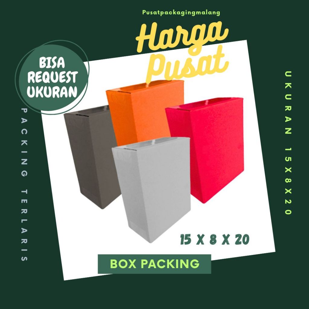 

Box 15x8x20 Kardus A1 Packing Karton Dus Kotak Kemasan Obat Mainan Olshop Botol Souvenir Jamu Madu