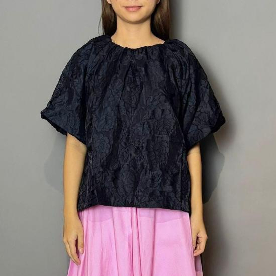 Magnolia Collection Atasan Wanita Lace Blouse Brokat Hitam