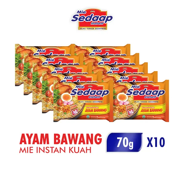 

SEDAAP MIE INSTAN RASA AYAM BAWANG ISI 10 PCS