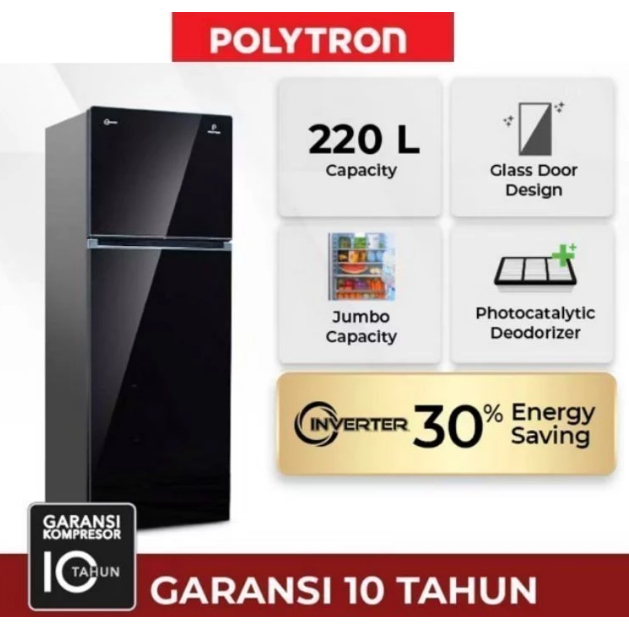 POLYTRON BELLEZA JUMBO 2PINTU 260L INVERTER PRW 29V