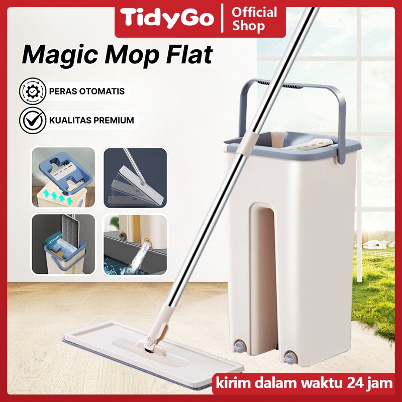 TIDYGO ALAT PEL LANTAI SUPER FLAP MOP MAGIC MOP / SCRATCH CLEANING MOP / MAGIC MOP