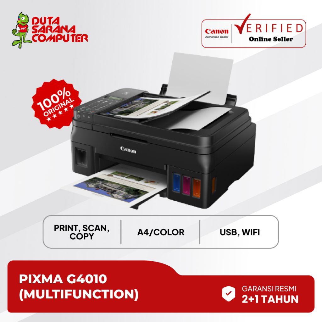 PRINTER CANON G4010 ORIGINAL PRINT SCAN COPY F4