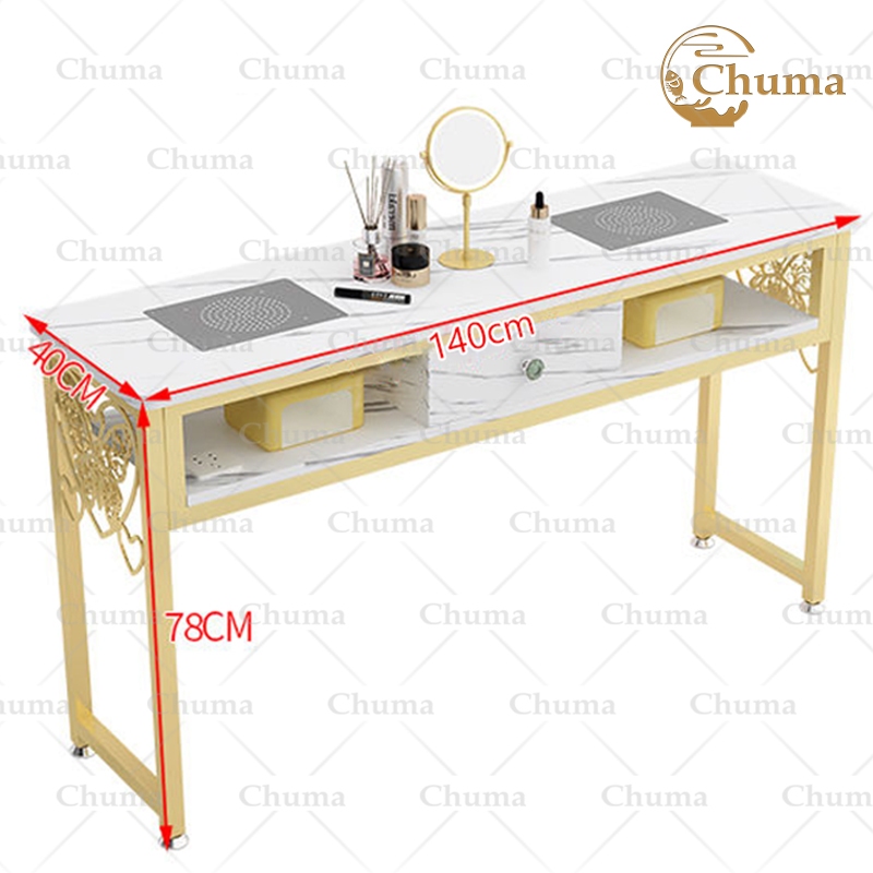 Meja Nail Art 100CM Meja Jualan Toko Lemari display aesthetic Meja Hias Meja Stan Meja tampilan Kaca